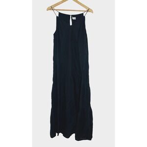 Velvet by Graham & Spencer Black Tiered Maxi Dress Casual Bohemian Size M